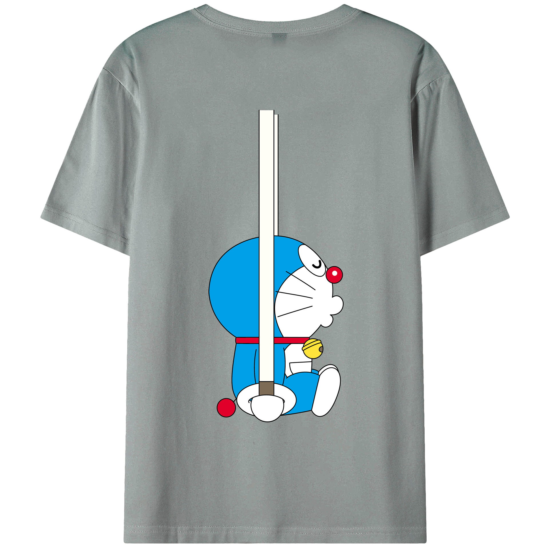 （画像用） ドラえもん Doraemon 綿100％ メンズ半袖Tシャツ（バックプリント） 通気性